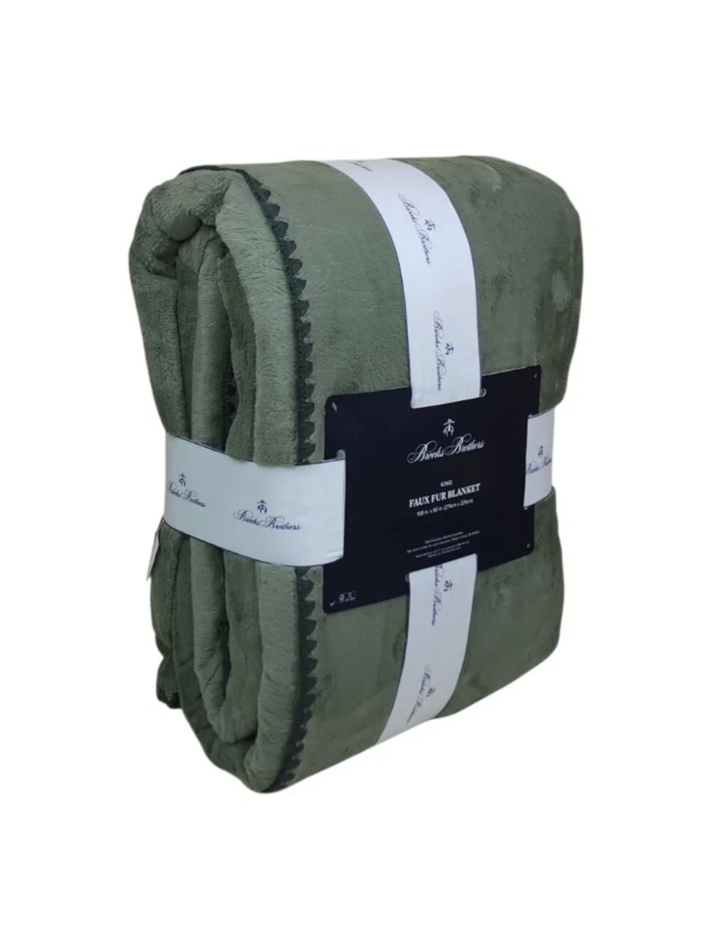 Brooks Brothers King Faux Fur Blanket 108